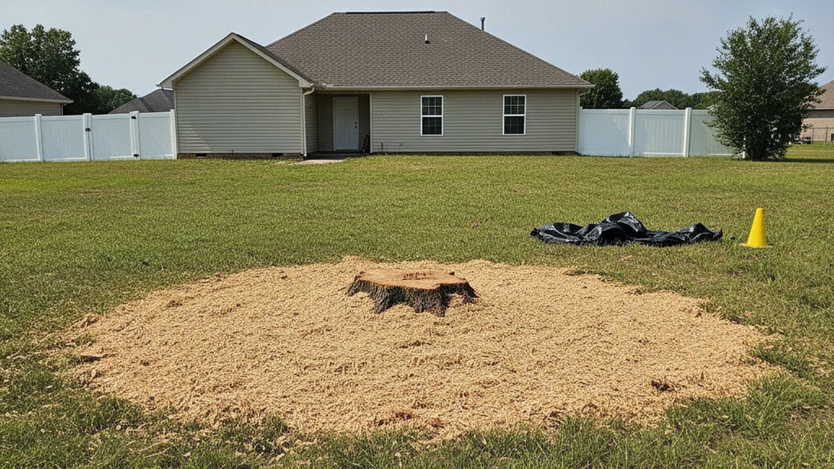Stump grinding sweetgum cottonwood Greenville Mississippi Washington County Delta below grade residential