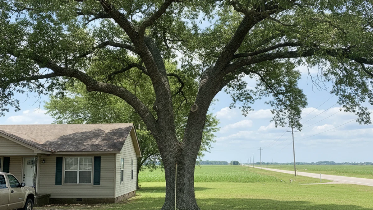 Tree service Leland Mississippi Washington County water oak removal Delta residential